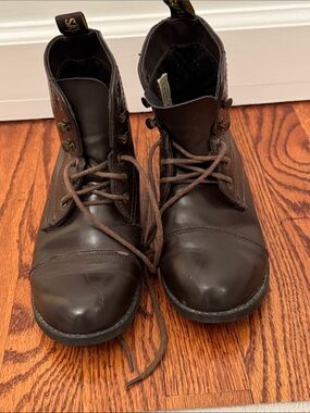 Kids Saxon Brown Lace-Up Paddock Boots